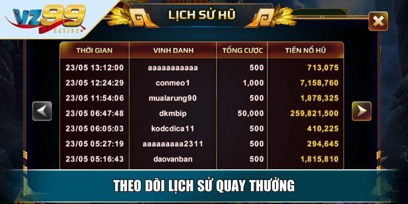 Nổ Hũ Sơn Tinh Thủy Tinh - Trải Nghiệm Thần Thoại Thưởng Khủng 4 Theo dõi lịch sử quay thưởng