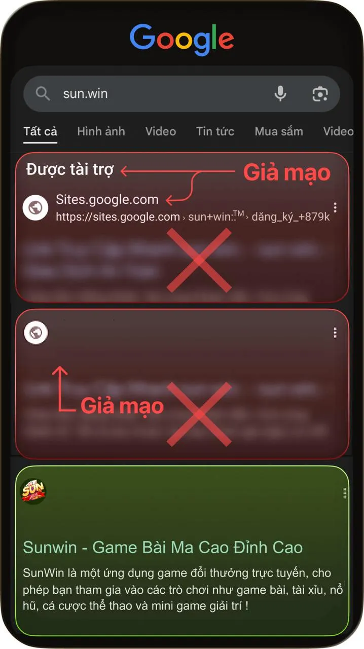 Sunwin giả có những dấu hiệu nào